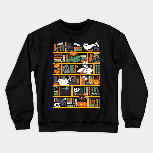 Halloween Library Crewneck Sweatshirt by TaylorRoss1